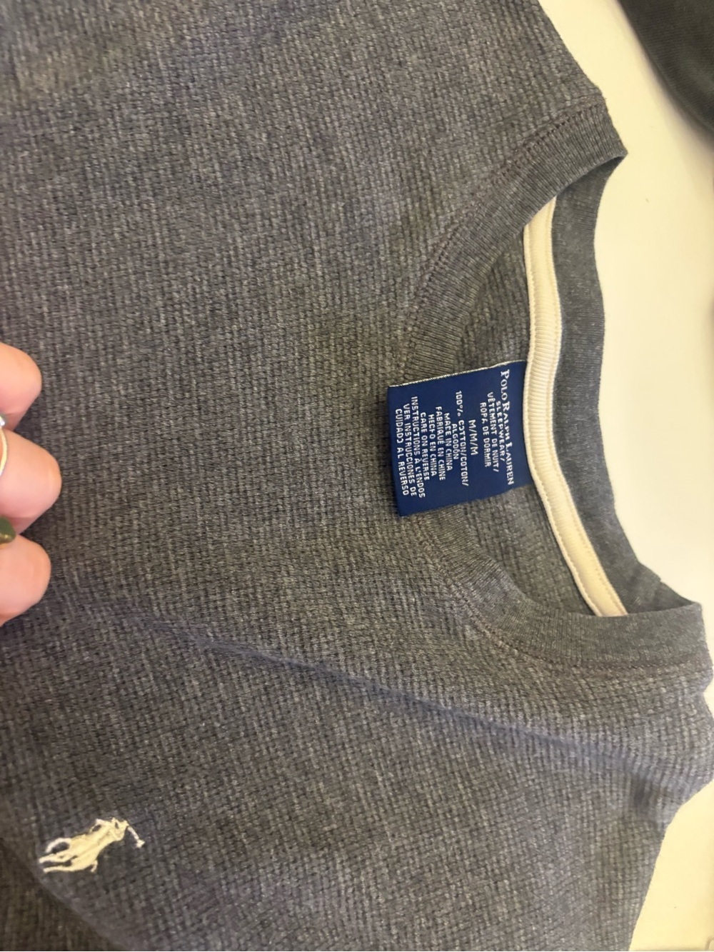 Polo by Ralph Lauren Gray Long-Sleeve Crewneck Tee - Picture 3 of 4